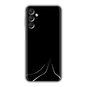 Чехол с картинками на черном фоне для Samsung Galaxy A24 (Дорога)