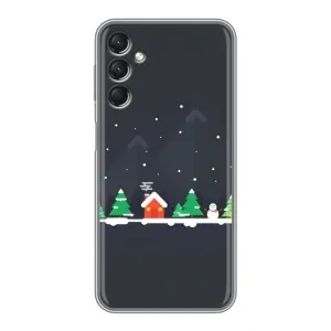 Силіконовий бампер на різдво для Samsung Galaxy A24 (Місто зимове)