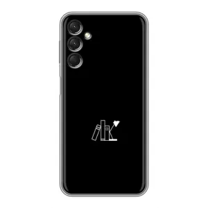 Чехол с картинками на черном фоне для Samsung Galaxy A24 (Книжки)