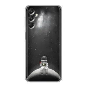 Силиконовый Чехол с принтом "Космонавты" на Samsung Galaxy A24 (Космонавт романтик)