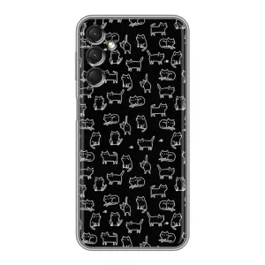 Чехол на тематику: Коты для Samsung Galaxy A24 (Котики на черном)