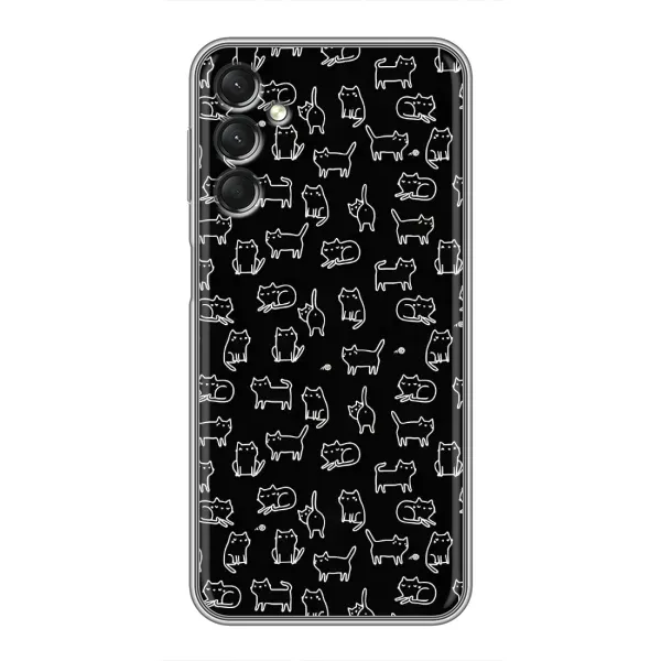 Чехол с рисунком «Котики на черном» для Samsung Galaxy A24 Чехол с рисунком «Котики на черном» для Samsung Galaxy A24