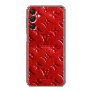 Текстурный Чехол Louis Vuitton для Самсунг А24 (Красный ЛВ)