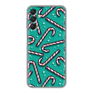 Силіконовий бампер на різдво для Samsung Galaxy A24 (Льодяники)