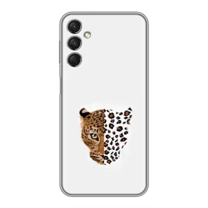 Чохол з леопардовим принтом на Samsung Galaxy A24 (Леопард на білому)