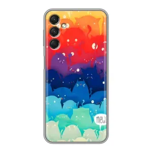 Силиконовый чехол с котиком для Samsung Galaxy A24 (Mew)