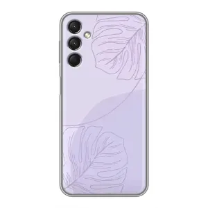 Чохол квітковий дизайн для Samsung Galaxy A24 (Монстера фіолетова)