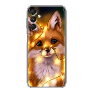 Чехол с Лисичкой для Samsung Galaxy A24 (Новогодний лисенок)