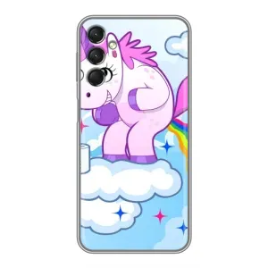 Чехол Unicorn на Samsung Galaxy A24 (Радуга единорожка)