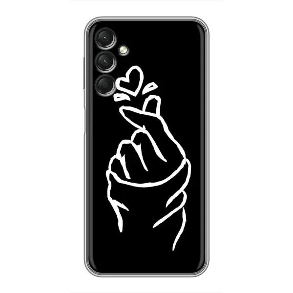Чехол с рисунком «Сердце на черном» для Samsung Galaxy A24 Чехол с рисунком «Сердце на черном» для Samsung Galaxy A24