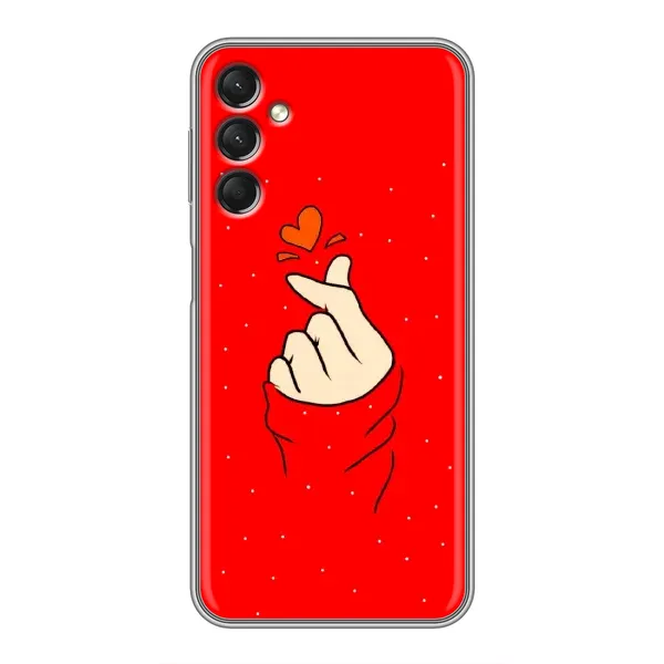 Чехол с рисунком «Сердце на красном» для Samsung Galaxy A24 Чехол с рисунком «Сердце на красном» для Samsung Galaxy A24