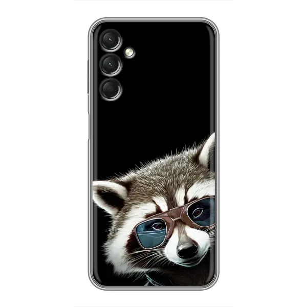 Чехол с рисунком «Стильный Енот» для Samsung Galaxy A24 Чехол с рисунком «Стильный Енот» для Samsung Galaxy A24