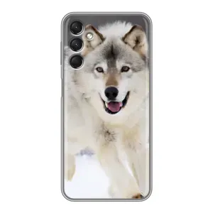 Чехол с Волком на Samsung Galaxy A24 (Волк на снегу)