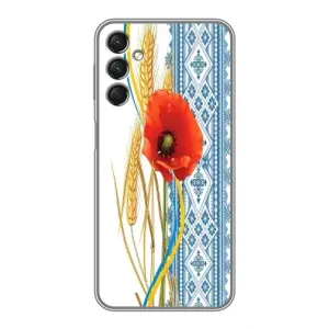 Силиконовый Чехол на Samsung Galaxy A24 с картинкой Вышиванки (Вышиванка с цветком)