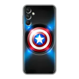 Чехол с Щитом Капитана Америки на Samsung Galaxy A24 (Яркий Щит Капитана)
