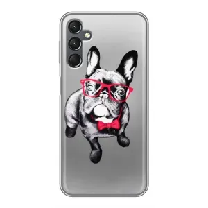Чехол (ТПУ) Милые собачки для Samsung Galaxy A25 (A256) (Бульдог в очках)