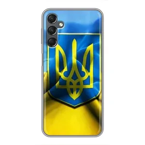 Чехол с картинкой (Патриотический ГЕРБ) на Samsung Galaxy A25 (A256) (Герб и Флаг Украины)