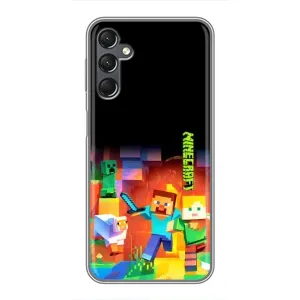 Чехлы для Samsung Galaxy A25 (A256) (Персонажи Майн Крафт) (Герой Майнкрафт)