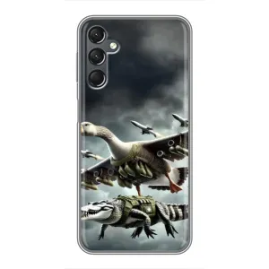 Чехол с мемами тралалело тралала для Samsung Galaxy A25 (A256) (Гусини и крокодило)