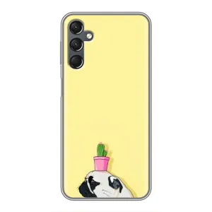 Бампер для Samsung Galaxy A25 (A256) с картинкой "Песики" (Кактус на голове)