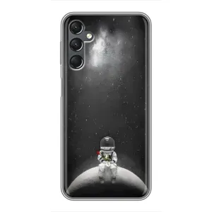 Силиконовый Чехол с принтом "Космонавты" на Samsung Galaxy A25 (A256) (Космонавт романтик)