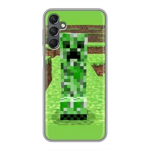 Чехлы для Samsung Galaxy A25 (A256) (Персонажи Майн Крафт) (Крипер 2)