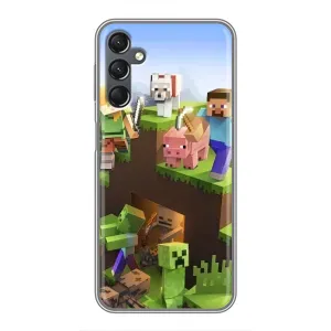 Чехлы для Samsung Galaxy A25 (A256) (Персонажи Майн Крафт) (Майн-крафт)