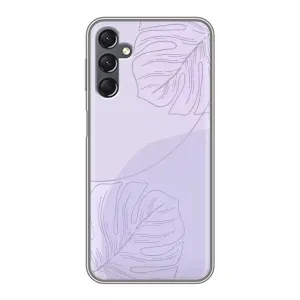 Чохол квітковий дизайн для Samsung Galaxy A25 (A256) (Монстера фіолетова)