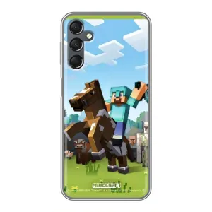 Чехлы для Samsung Galaxy A25 (A256) (Персонажи Майн Крафт) (На коне)