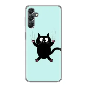 Силиконовый чехол с котиком для Samsung Galaxy A25 (A256) (Падающий кот)