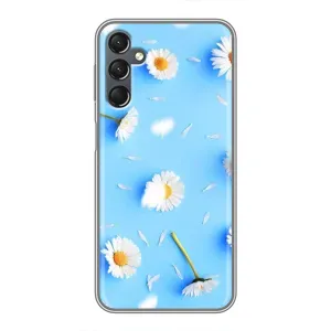 Чохол з Квітами для Samsung Galaxy A25 (A256) (ромашки на блакитному)