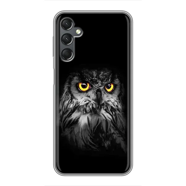 Чехол с рисунком «Сова на чёрном» для Samsung Galaxy A25 (A256) Чехол с рисунком «Сова на чёрном» для Samsung Galaxy A25 (A256)