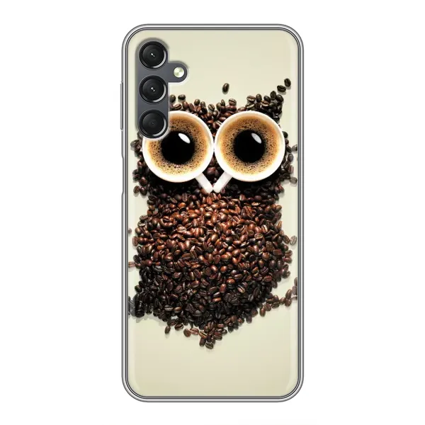 Чехол с рисунком «Сова с зерен кофе» для Samsung Galaxy A25 (A256) Чехол с рисунком «Сова с зерен кофе» для Samsung Galaxy A25 (A256)