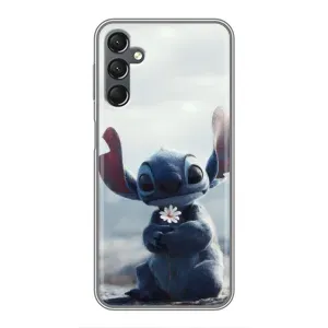 Чехол с рисунком Стич для Samsung Galaxy A25 (A256) (Стич с цветочком)