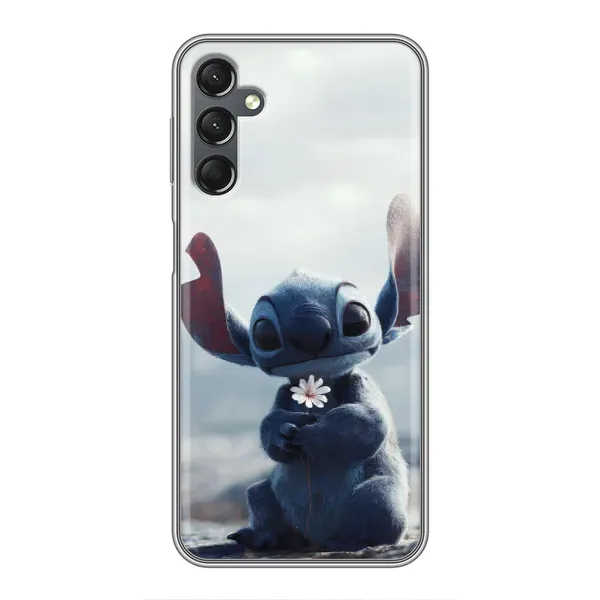Чехол с рисунком «Стич с цветочком» для Samsung Galaxy A25 (A256) Чехол с рисунком «Стич с цветочком» для Samsung Galaxy A25 (A256)