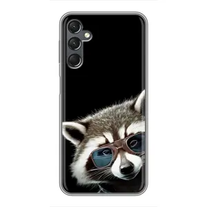 Силиконовый Чехол с Енотами на Samsung Galaxy A25 (A256) (Стильный Енот)