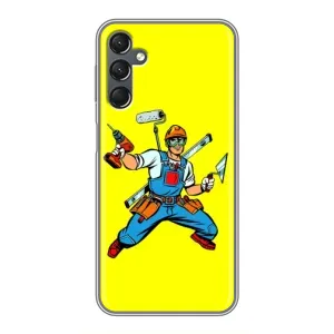 Силиконовый бампер (Работники) на Samsung Galaxy A25 (A256) (Строитель)