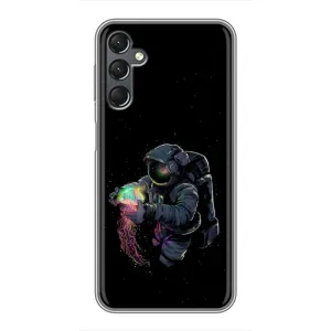 Силиконовый Чехол с принтом "Космонавты" на Samsung Galaxy A25 (A256) (В руках земля)