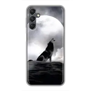 Чехол с Волком на Samsung Galaxy A25 (A256) (Волк и луна)