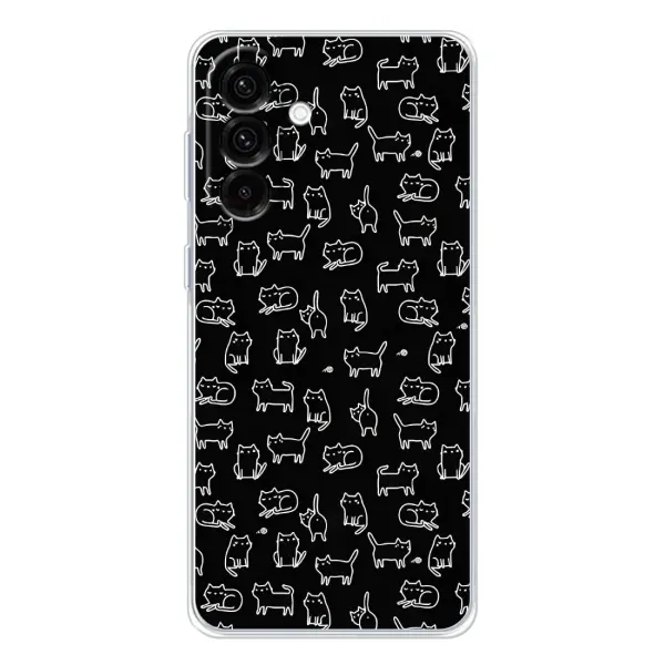 Чехол с рисунком «Котики на черном» для Samsung Galaxy A26 5G Чехол с рисунком «Котики на черном» для Samsung Galaxy A26 5G