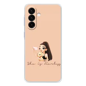 Силиконовый Чехол на Samsung Galaxy A26 5G с картинкой Стильных Девушек (С собакой)