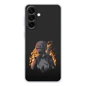 Силиконовый чехол с картинкой "Герой Pubg" на Samsung Galaxy A26 5G (В огне)