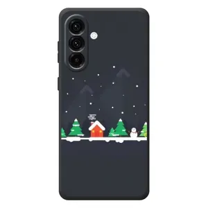 Силиконовый бампер на рождество для Samsung Galaxy A27 (Город зимний)