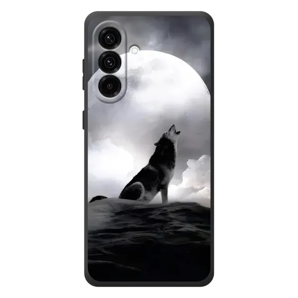 Чехол с рисунком «Волк и луна» для Samsung Galaxy A27 Чехол с рисунком «Волк и луна» для Samsung Galaxy A27