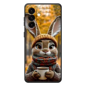 Печатный чехол «Зверята с кофе» для Samsung Galaxy A27