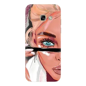 Силиконовый Чехол на Samsung Galaxy A3 2017 / A320 / A320F с картинкой Стильных Девушек (Девушка и ресницы)