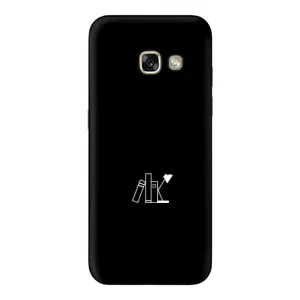 Чехол с картинками на черном фоне для Samsung Galaxy A3 2017 / A320 / A320F (Книжки)