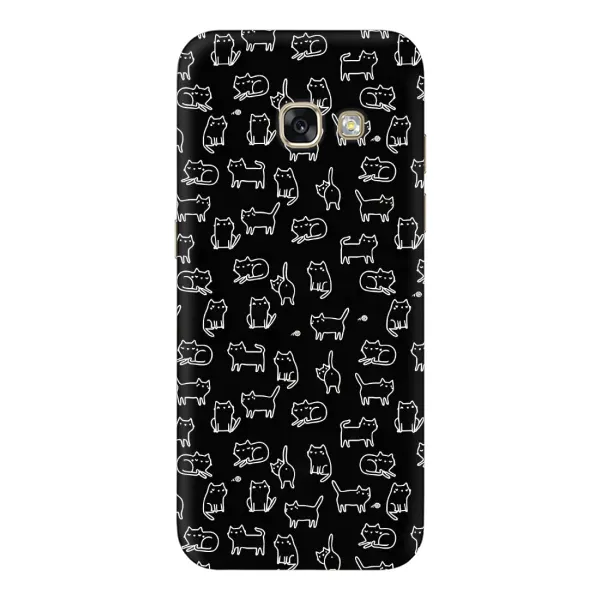 Чехол с рисунком «Котики на черном» для Samsung Galaxy A3 2017 (A320, A320F) Чехол с рисунком «Котики на черном» для Samsung Galaxy A3 2017 (A320, A320F)