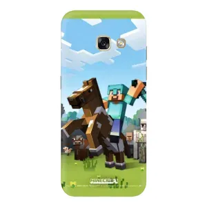 Чехлы для Samsung Galaxy A3 2017 / A320 / A320F (Персонажи Майн Крафт) (На коне)