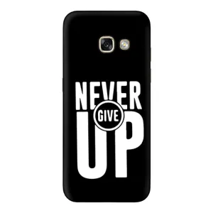 Силиконовый Чехол на Samsung Galaxy A3 2017 / A320 / A320F с картинкой Nike (Never Give UP)